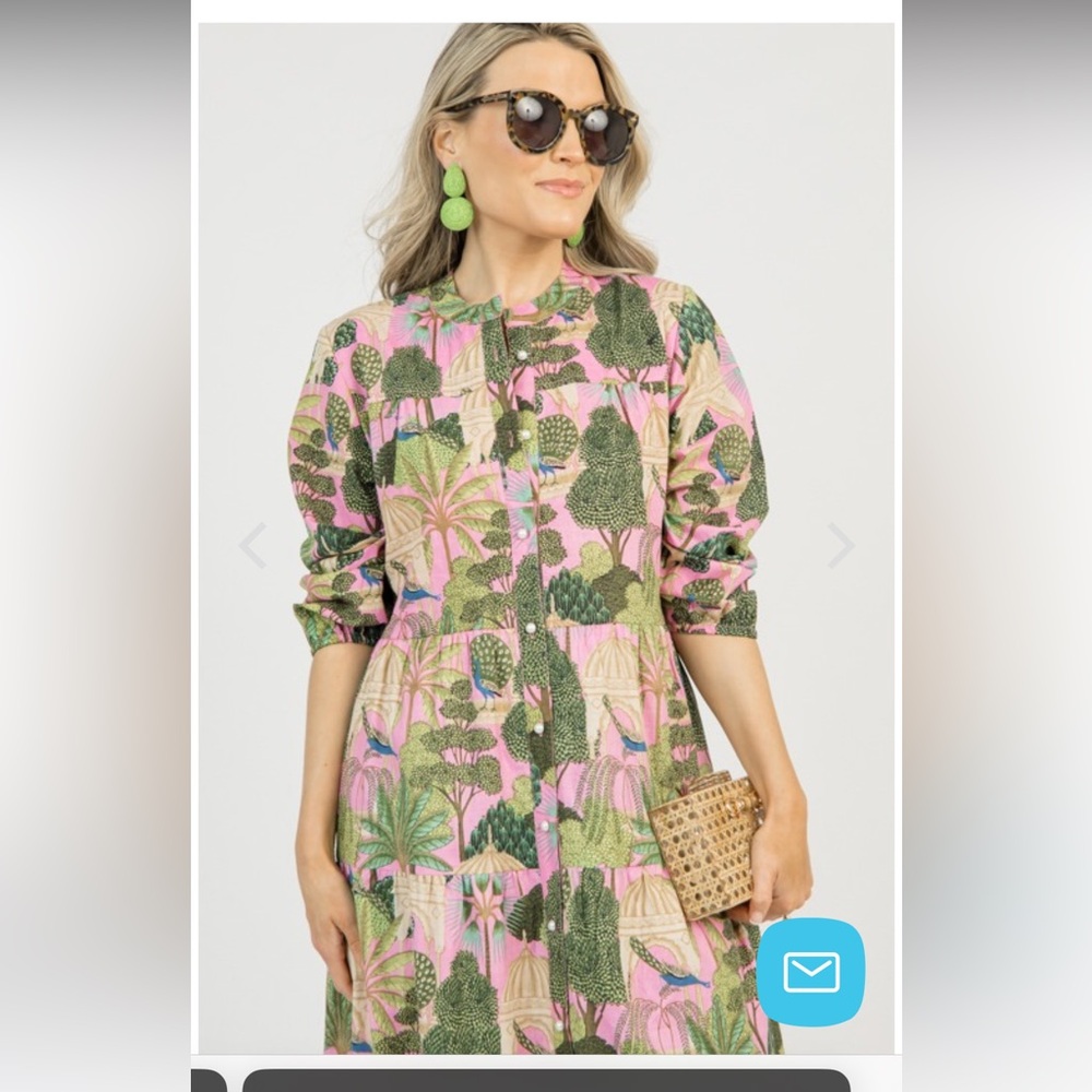 Boho Maxi Dress - vibrant peacock pattern - Picture 11 of 16